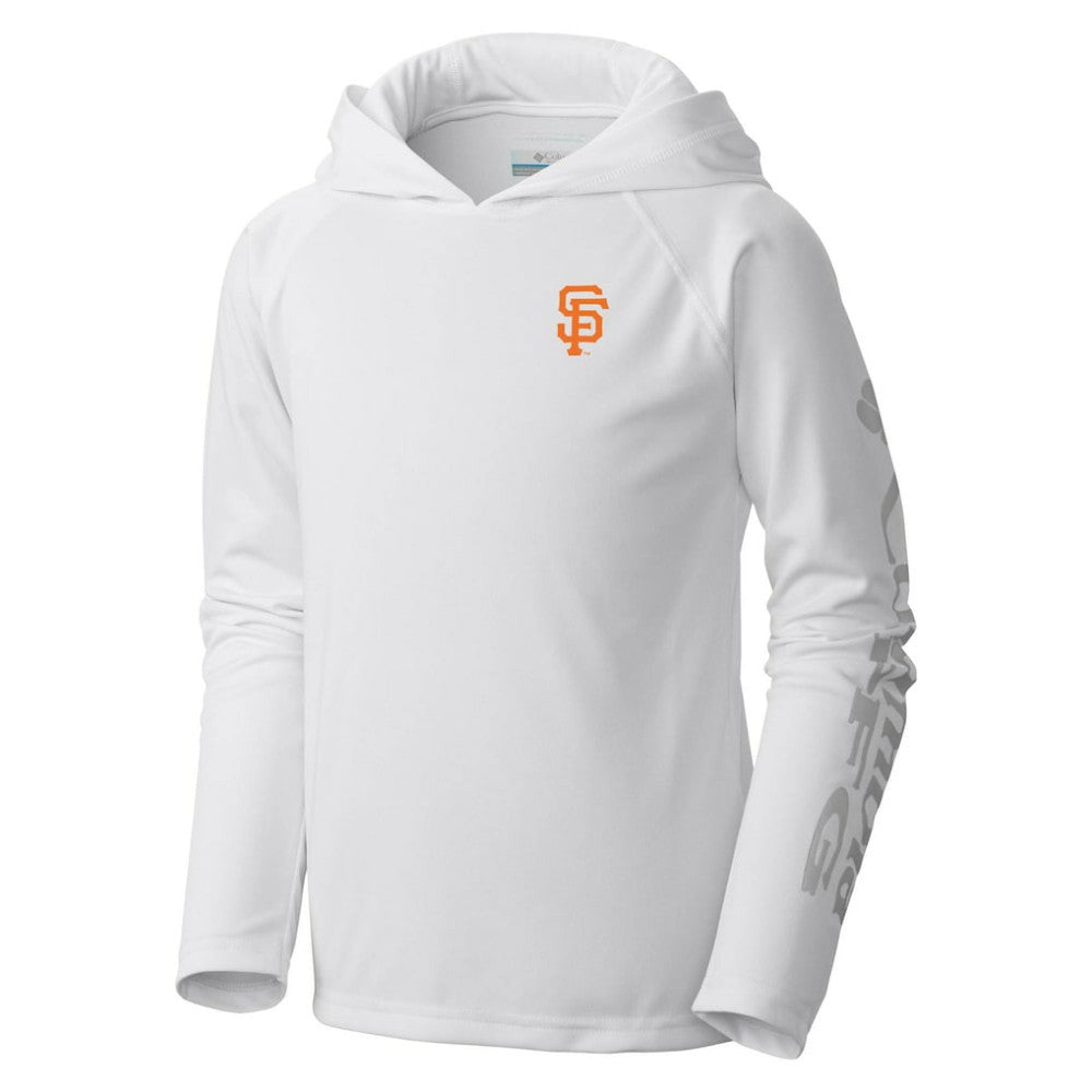 San Francisco Giants Columbia Youth Terminal Tackle Long Sleeve Hoodie T-Shirt On Sale