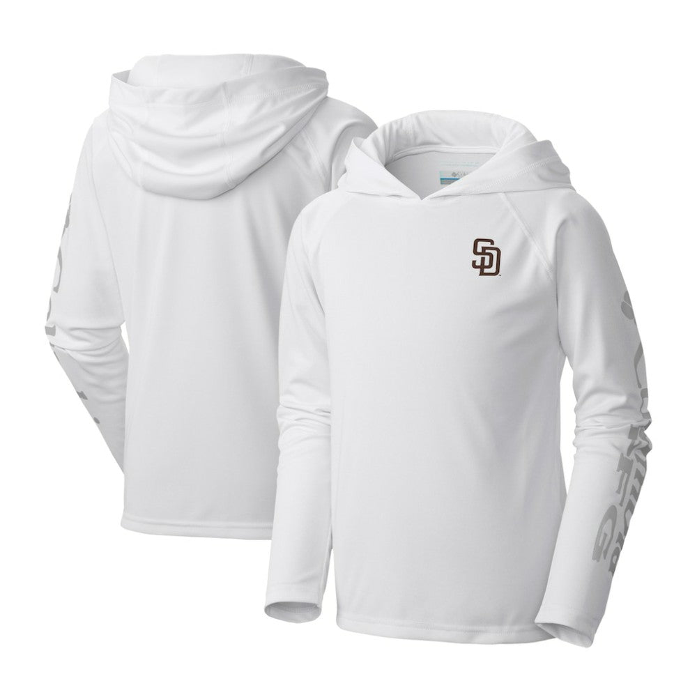 San Diego Padres Columbia Youth Terminal Tackle Long Sleeve Hoodie T-Shirt On Sale