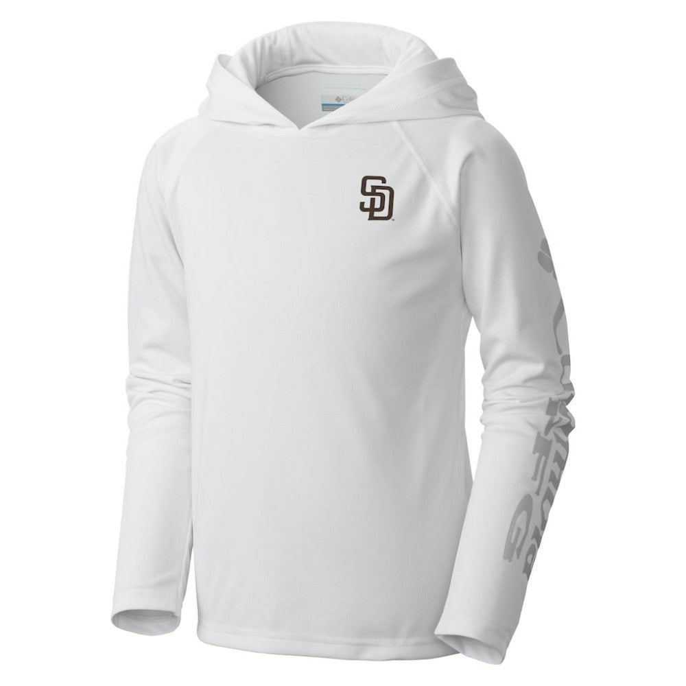 San Diego Padres Columbia Youth Terminal Tackle Long Sleeve Hoodie T-Shirt On Sale