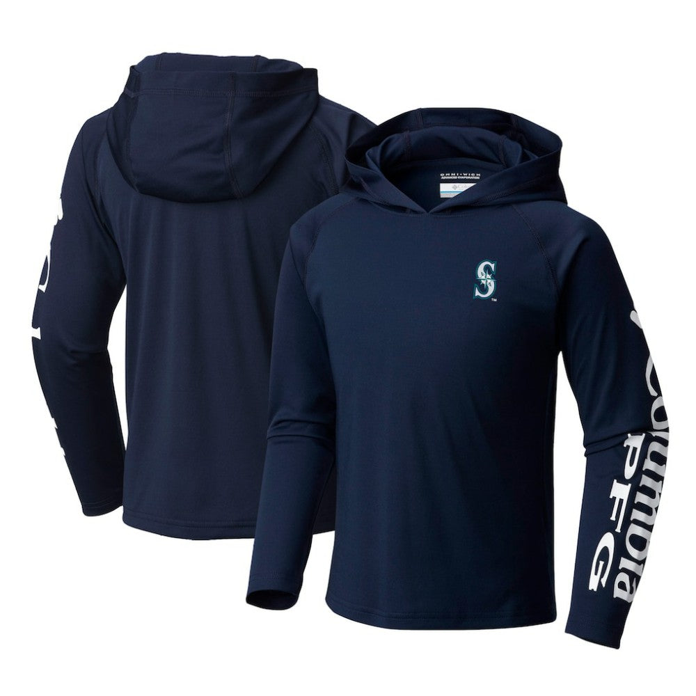 Seattle Mariners Columbia Youth Terminal Tackle Long Sleeve Hoodie T-Shirt Lifestyle