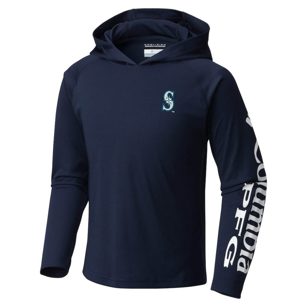Seattle Mariners Columbia Youth Terminal Tackle Long Sleeve Hoodie T-Shirt Lifestyle