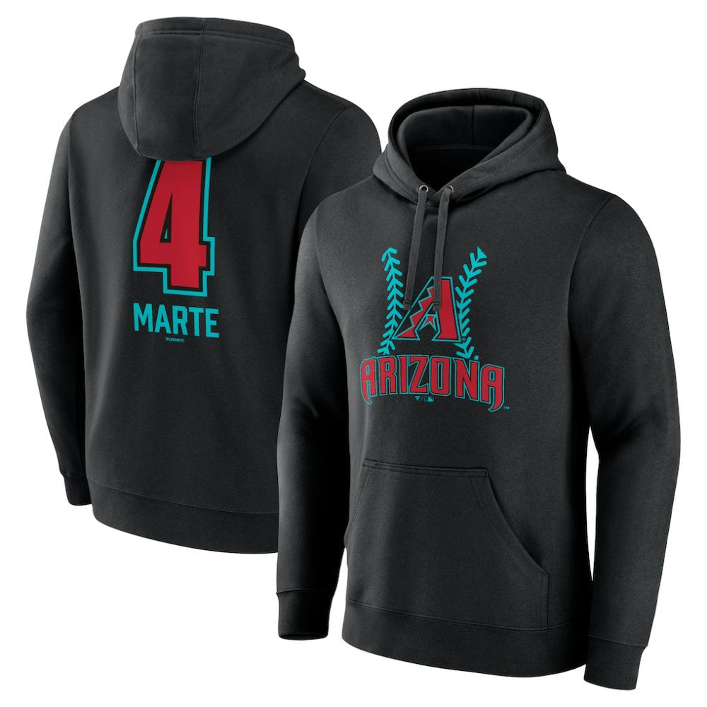 Ketel Marte Arizona Diamondbacks Name & Number Fastball Pullover Hoodie Sale