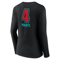 Ketel Marte Arizona Diamondbacks Women's Name & Number Fastball V-Neck Long Sleeve T-Shirt Clearance