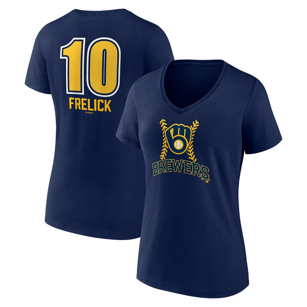 Sal Frelick Milwaukee Brewers Women's Name & Number Fastball V-Neck T-Shirt Online