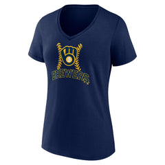 Sal Frelick Milwaukee Brewers Women's Name & Number Fastball V-Neck T-Shirt Online