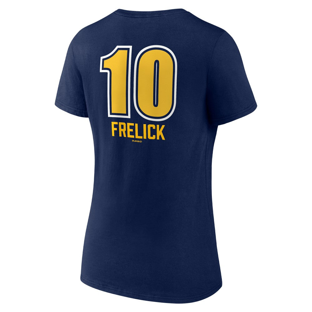 Sal Frelick Milwaukee Brewers Women's Name & Number Fastball V-Neck T-Shirt Online