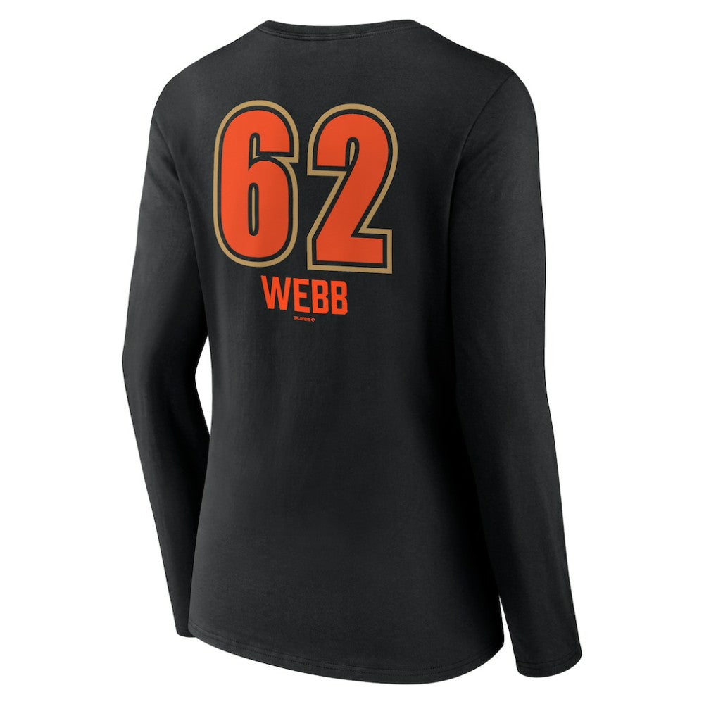 Logan Webb San Francisco Giants Women's Name & Number Fastball V-Neck Long Sleeve T-Shirt Clearance
