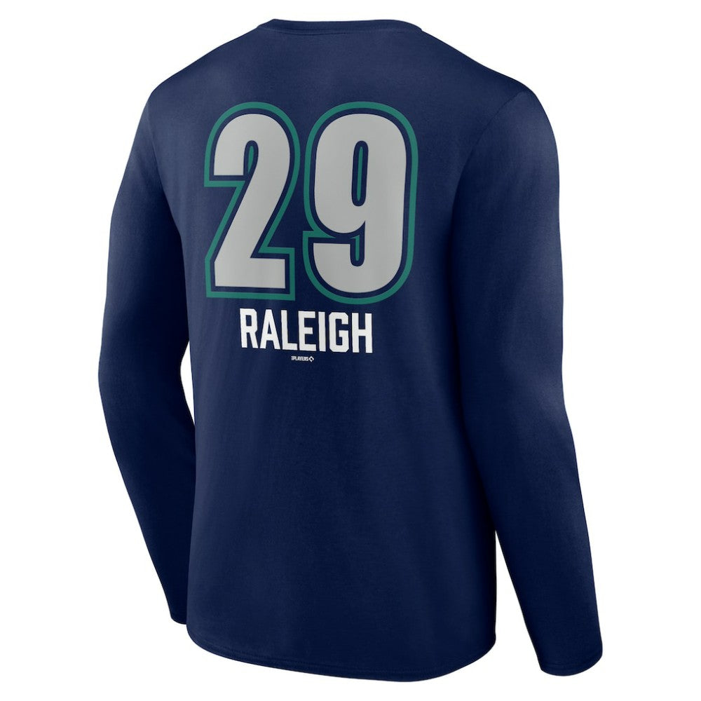 Cal Raleigh Seattle Mariners Name & Number Fastball Long Sleeve T-Shirt Sale