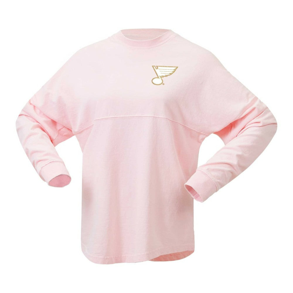 St. Louis Blues - Fanatics Women's Spirit Jersey Long Sleeve T-Shirt Pink