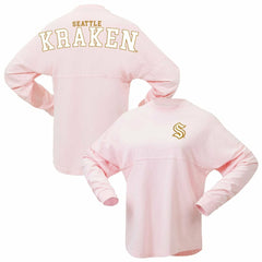 Seattle Kraken Fanatics Women's Spirit Jersey Long Sleeve T-Shirt Pink