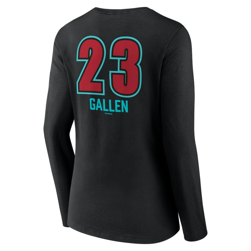 Zac Gallen Arizona Diamondbacks Women's Name & Number Fastball V-Neck Long Sleeve T-Shirt for sale