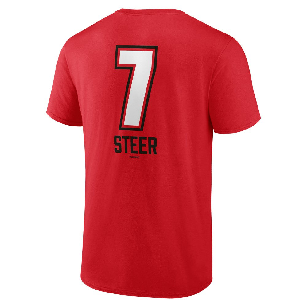 Spencer Steer Cincinnati Reds Name & Number Fastball T-Shirt Near Me