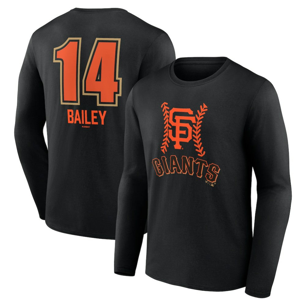 Patrick Bailey San Francisco Giants Name & Number Fastball Long Sleeve T-Shirt On Sale