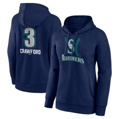 J.P. Crawford Seattle Mariners Women's Name & Number Fastball Pullover Hoodie Near Me