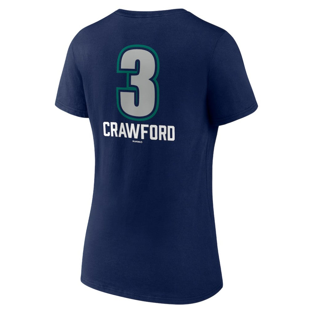 J.P. Crawford Seattle Mariners Women's Name & Number Fastball V-Neck T-Shirt Online