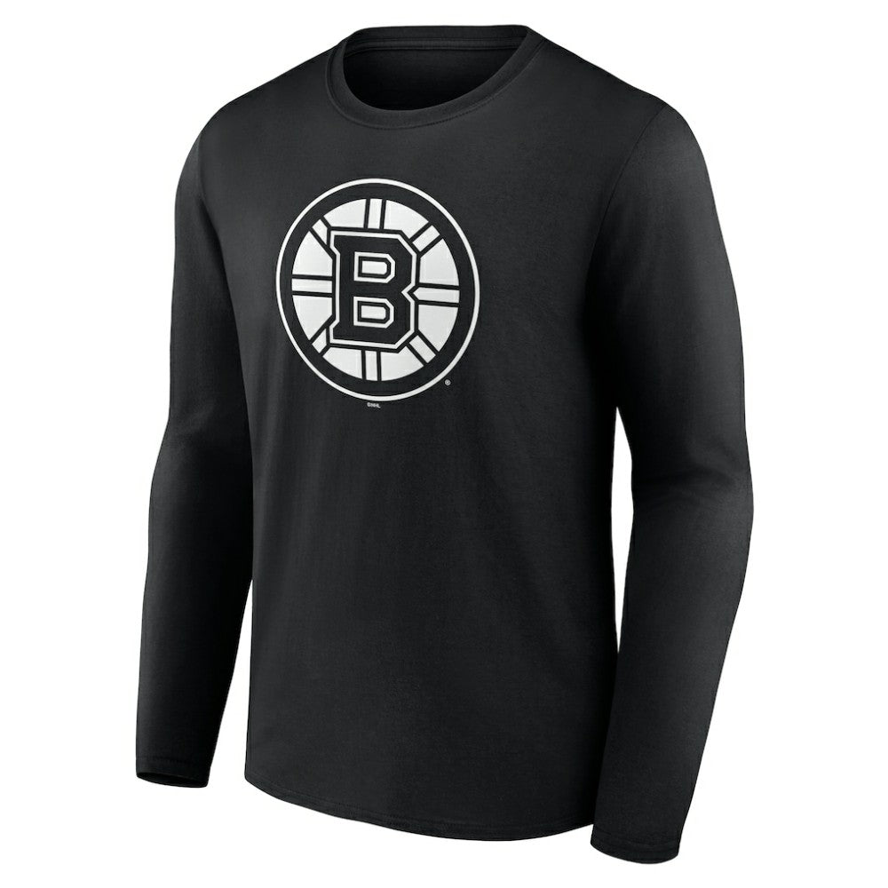 Boston Bruins Personalized Name & Number Monochrome Long Sleeve T-Shirt Black