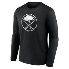 Buffalo Sabres - Personalized Name & Number Monochrome Long Sleeve T-Shirt Black