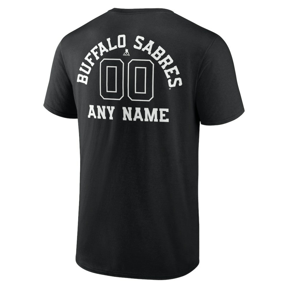 Buffalo Sabres - Personalized Name & Number Monochrome T-Shirt Black