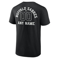 Buffalo Sabres - Personalized Name & Number Monochrome T-Shirt Black