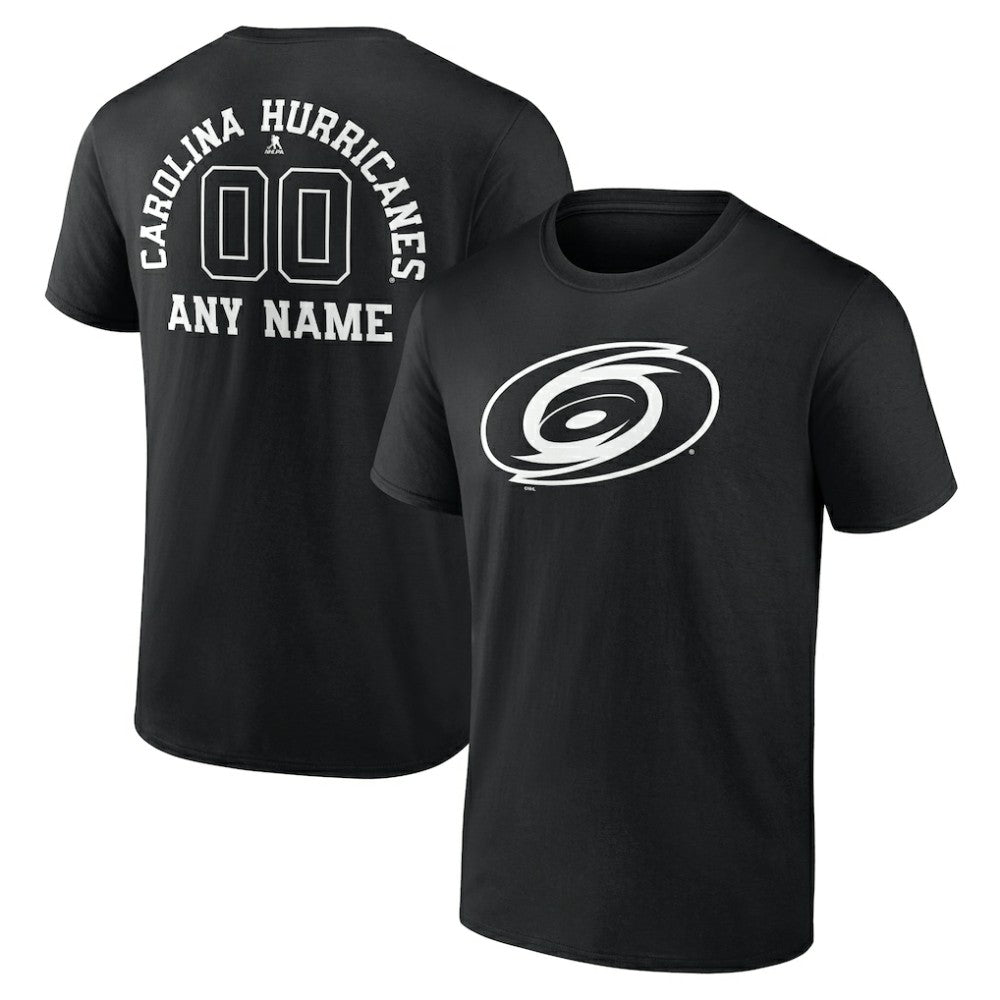 Carolina Hurricanes - Personalized Name & Number Monochrome T-Shirt Black