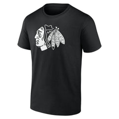 Chicago Blackhawks Personalized Name & Number Monochrome T-Shirt Black
