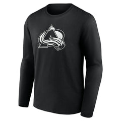 Colorado Avalanche - Personalized Name & Number Monochrome Long Sleeve T-Shirt Black