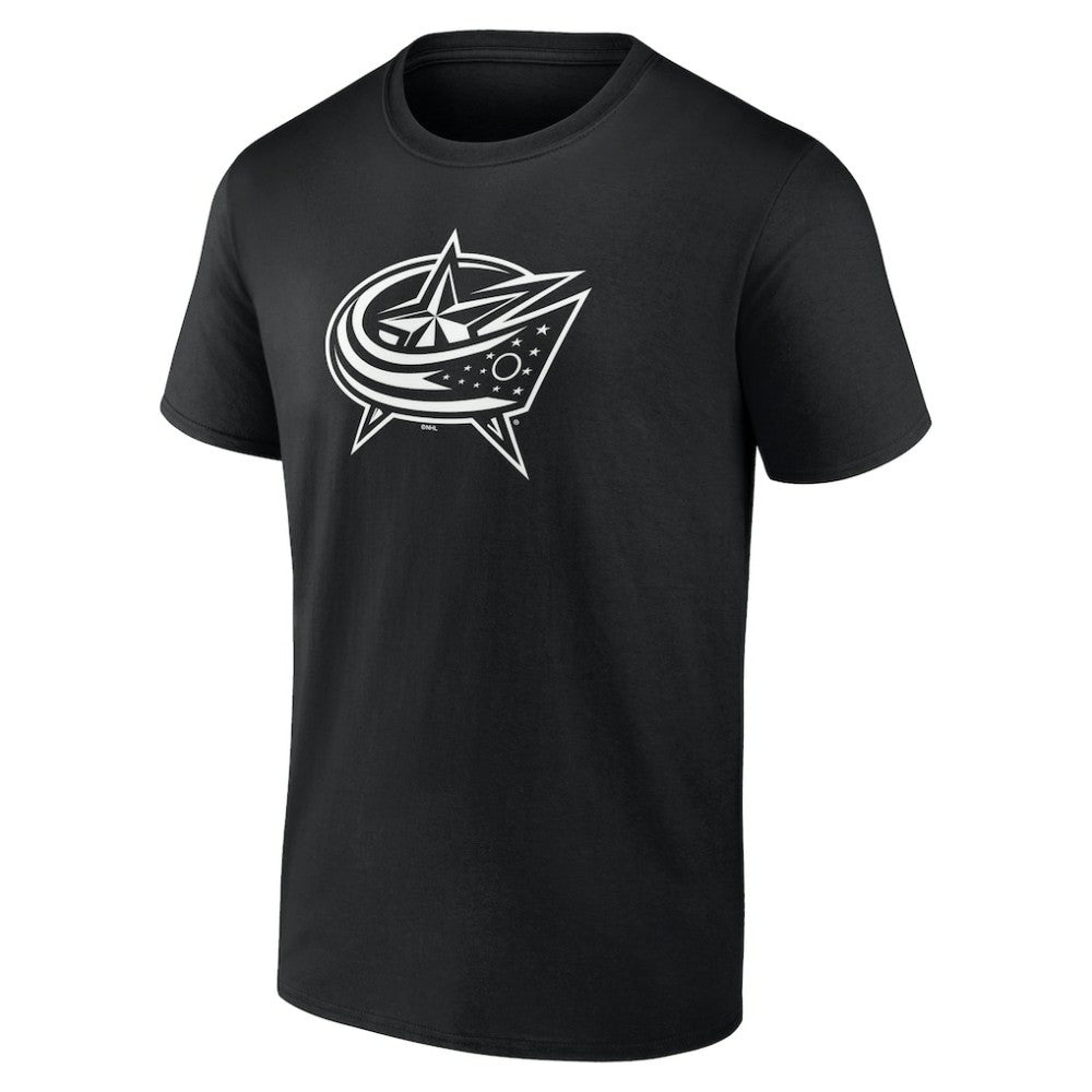 Columbus Blue Jackets - Personalized Name & Number Monochrome T-Shirt Black