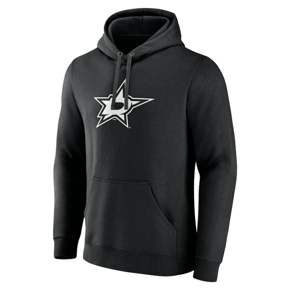 Dallas Stars - Personalized Name & Number Monochrome Pullover Hoodie Black