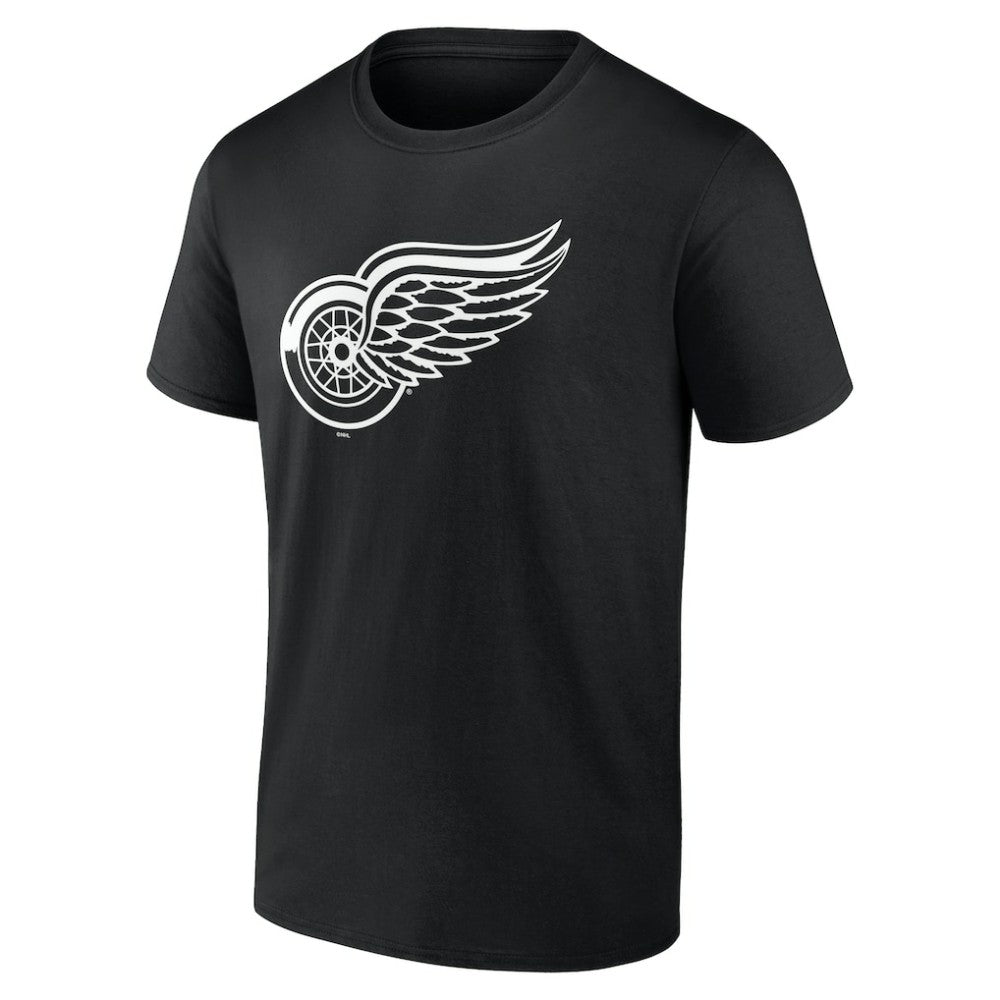 Detroit Red Wings - Personalized Name & Number Monochrome T-Shirt Black