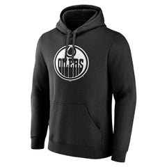 Edmonton Oilers - Personalized Name & Number Monochrome Pullover Hoodie Black