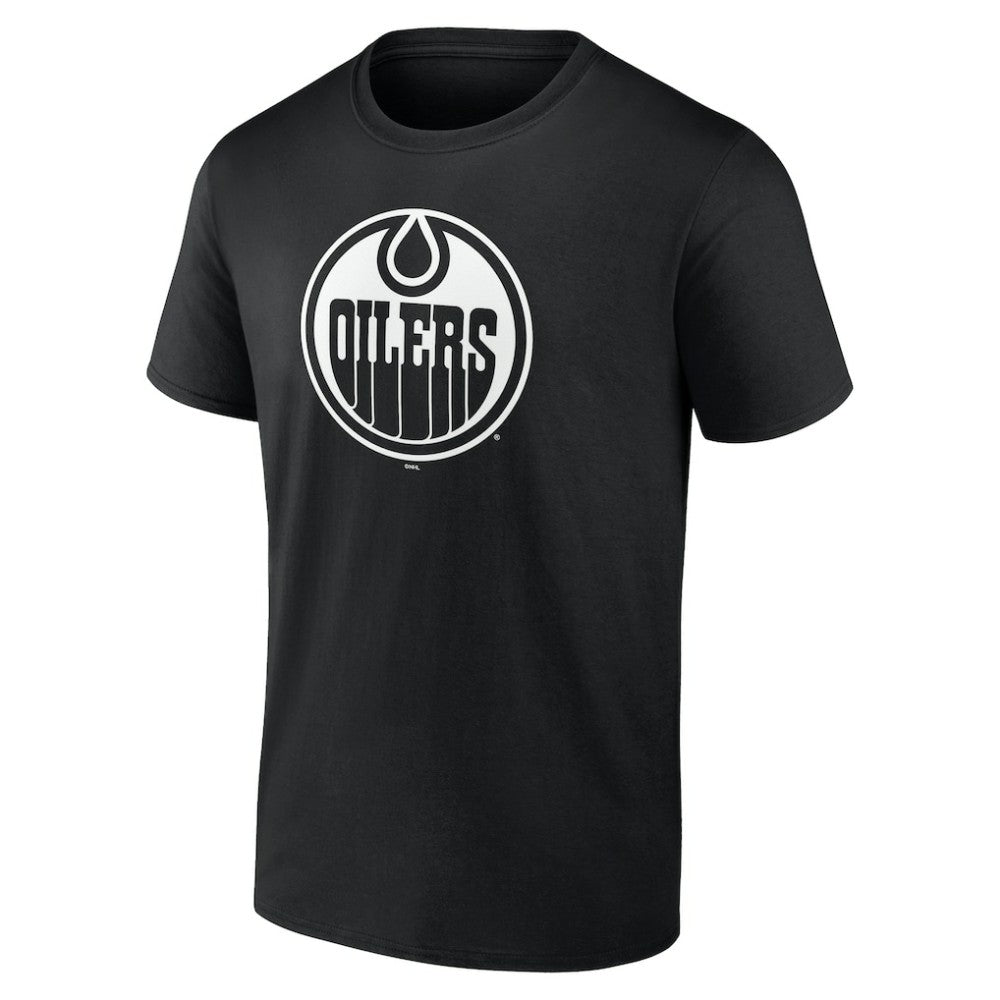 Edmonton Oilers - Personalized Name & Number Monochrome T-Shirt Black