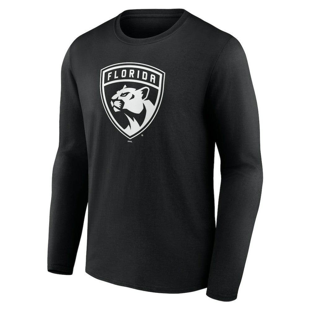Florida Panthers - Personalized Name & Number Monochrome Long Sleeve T-Shirt Black