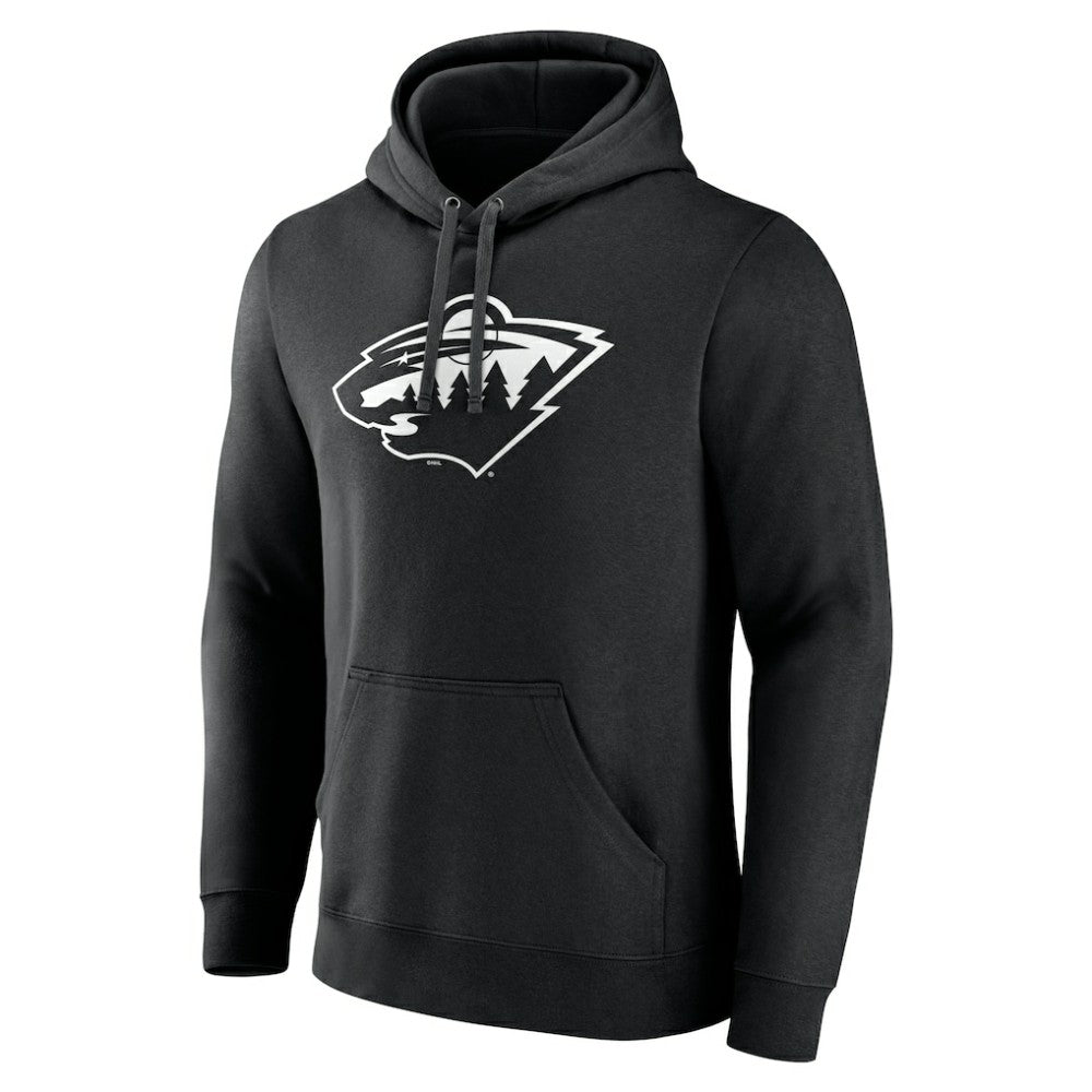 Minnesota Wild - Personalized Name & Number Monochrome Pullover Hoodie Black
