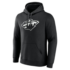 Minnesota Wild - Personalized Name & Number Monochrome Pullover Hoodie Black