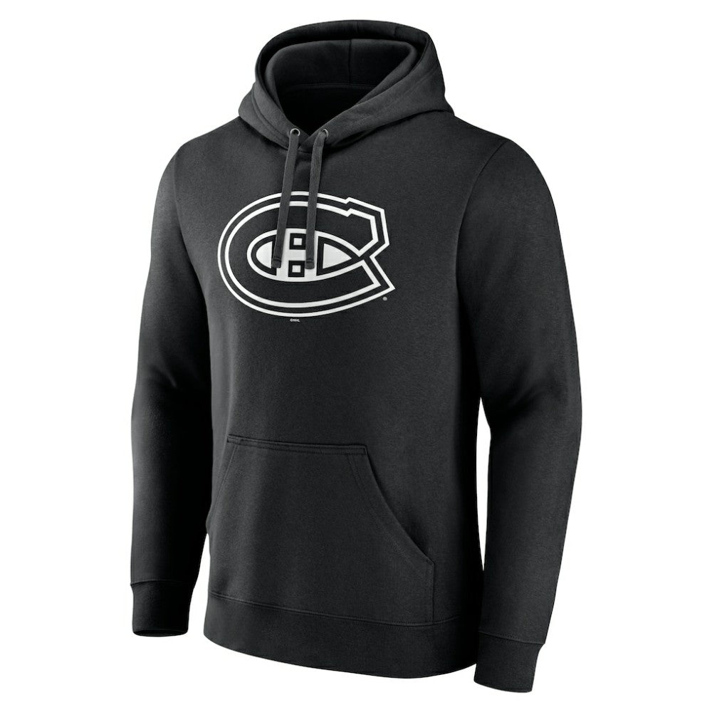 Montreal Canadiens - Personalized Name & Number Monochrome Pullover Hoodie Black