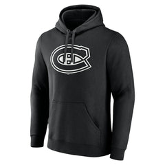 Montreal Canadiens - Personalized Name & Number Monochrome Pullover Hoodie Black