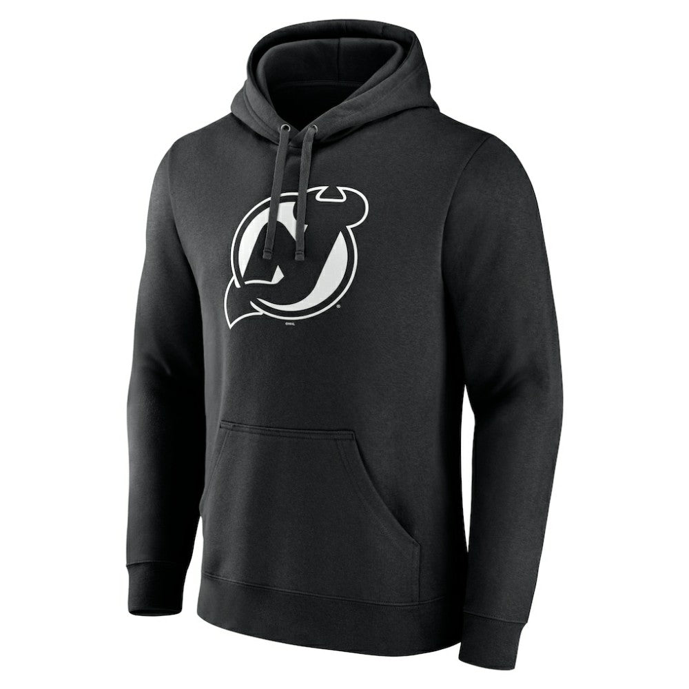 New Jersey Devils - Personalized Name & Number Monochrome Pullover Hoodie Black