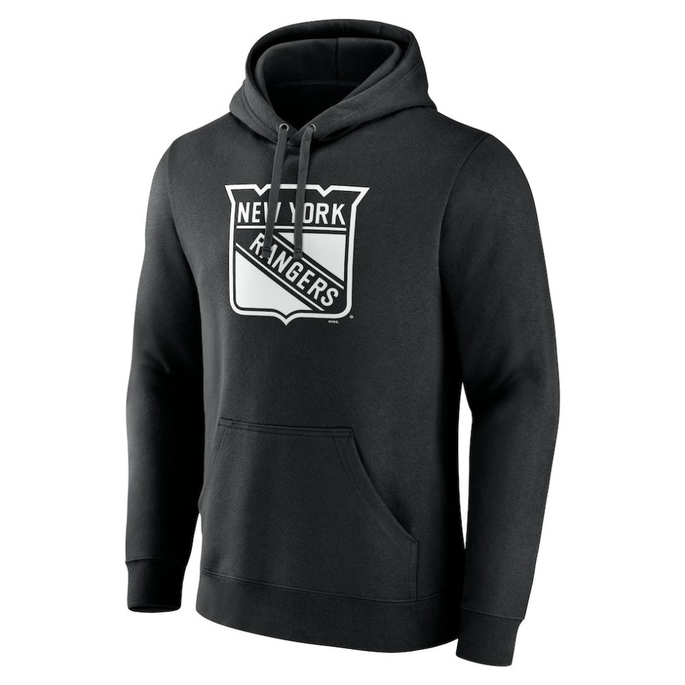 New York Rangers Personalized Name & Number Monochrome Pullover Hoodie Black