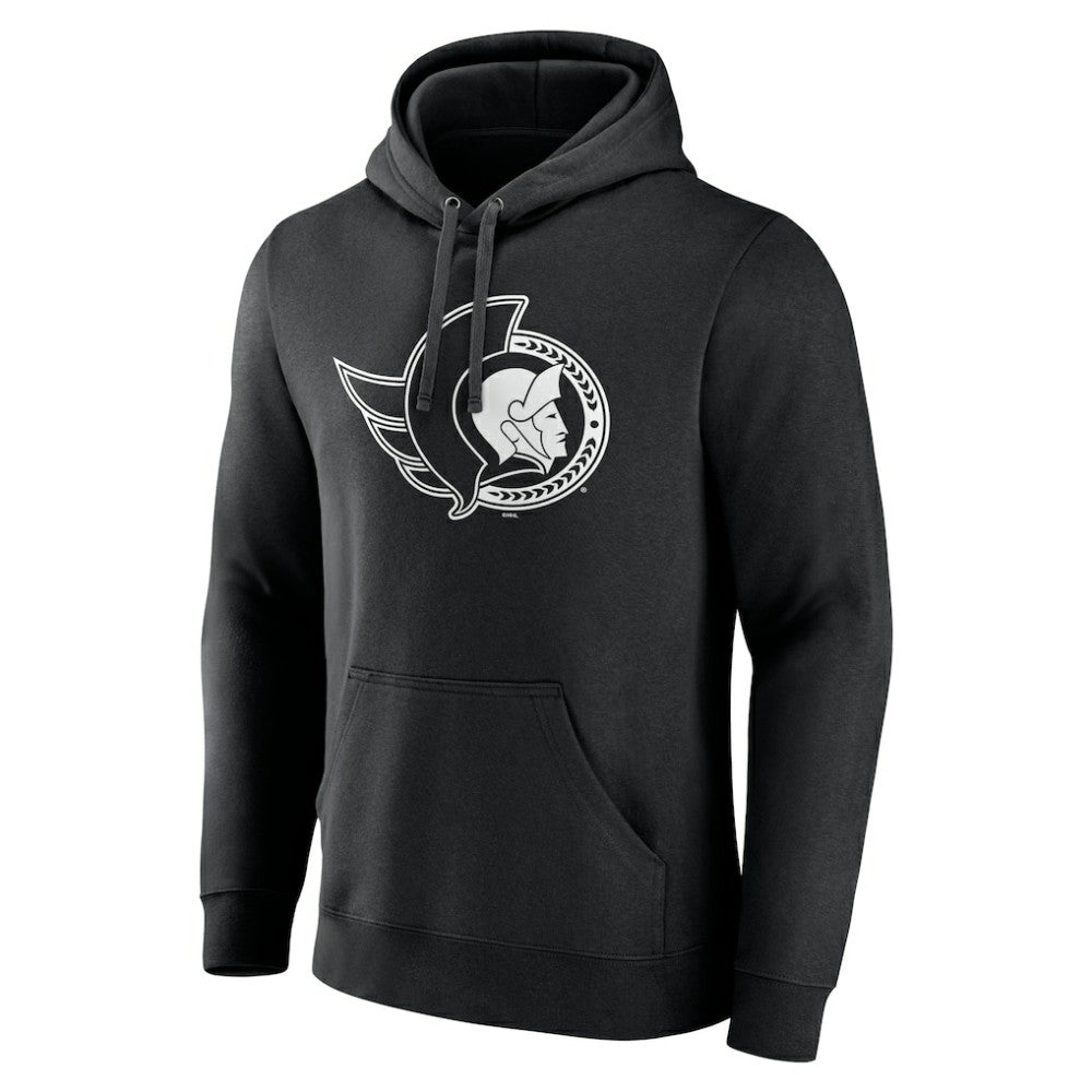 Ottawa Senators - Personalized Name & Number Monochrome Pullover Hoodie Black