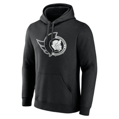 Ottawa Senators - Personalized Name & Number Monochrome Pullover Hoodie Black