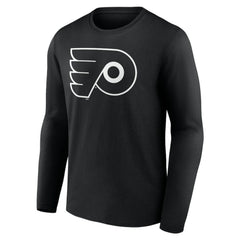 Philadelphia Flyers - Personalized Name & Number Monochrome Long Sleeve T-Shirt Black