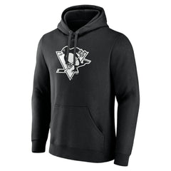 Pittsburgh Penguins Personalized Name & Number Monochrome Pullover Hoodie Black