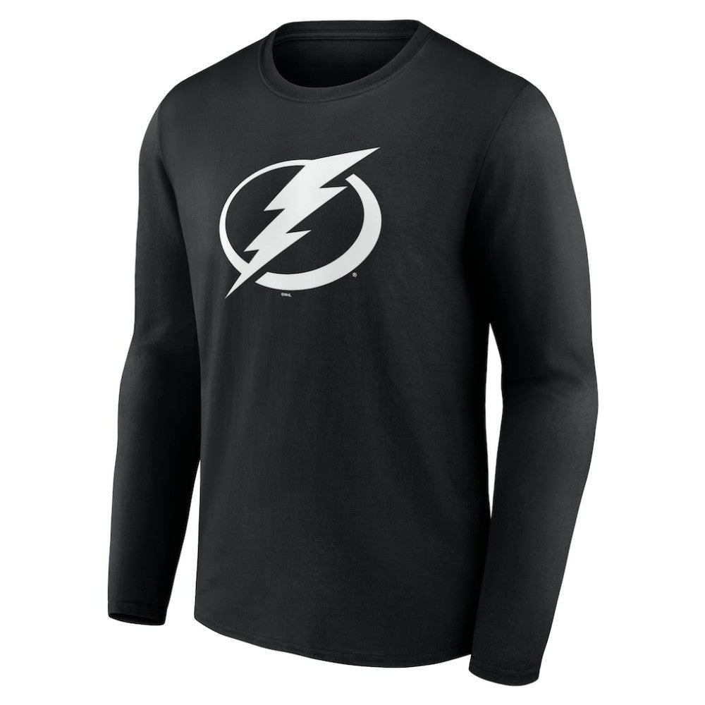 Tampa Bay Lightning - Personalized Name & Number Monochrome Long Sleeve T-Shirt Black