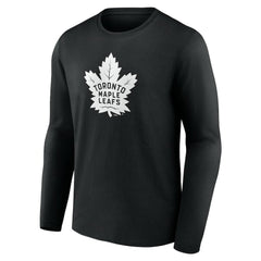Toronto Maple Leafs - Personalized Name & Number Monochrome Long Sleeve T-Shirt Black