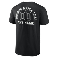 Toronto Maple Leafs - Personalized Name & Number Monochrome T-Shirt Black