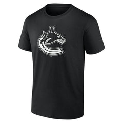 Vancouver Canucks - Personalized Name & Number Monochrome T-Shirt Black