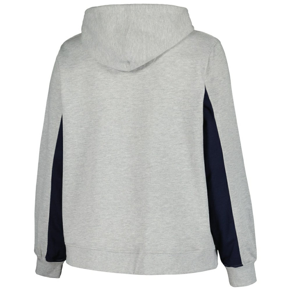 New York Yankees Profile Women's Plus Size Pullover Jersey Hoodie - Heather Gray | MLB Jerseys