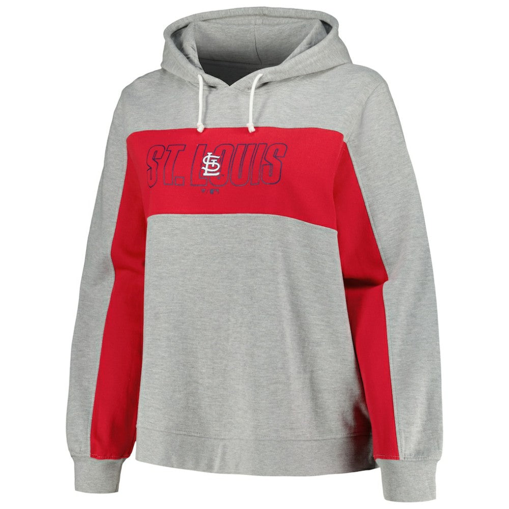 St. Louis Cardinals Profile Women's Plus Size Pullover Jersey Hoodie Clearance