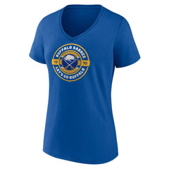 Buffalo Sabres - Women's Native V-Neck T-Shirt Royal