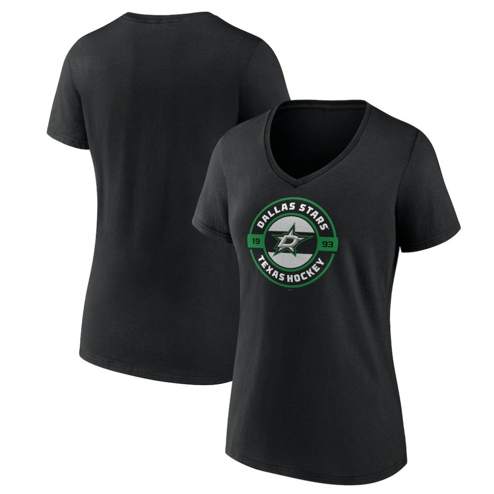 Dallas Stars - Women's Native V-Neck T-Shirt Black
